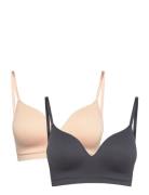 Bra Floras Seamless 2 Pack Lingerie Bras & Tops Soft Bras Non Wired Br...