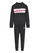 Crew Set Sport Sweatsuits Black Adidas Originals