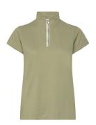 Kim Cap S Half Zip Tops T-shirts & Tops Polos Green Daily Sports