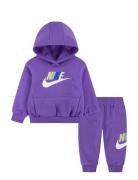 Nkn Club Fleece Set Sport Tracksuits Purple Nike