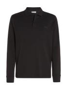 Liquid Touch Slim Ls Polo Tops Polos Long-sleeved Black Calvin Klein