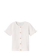 Nmffrederikke Ss Top Tops Shirts Short-sleeved Shirts White Name It