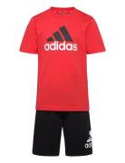 Lk Bl Co T Set Sport Sets With Short-sleeved T-shirt Red Adidas Sports...