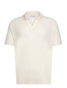 Faluere Nb Designers Knitwear Short Sleeve Knitted Polos Cream Maison ...