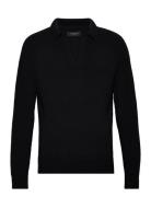 Kanyon Ls Polo Tops Knitwear V-necks Black AllSaints