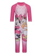 Overall Swimwear Uv Clothing Uv Suits Pink Minnie Mouse