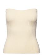 Enya Knitted Bustier Top Designers Knitwear Jumpers Cream Malina