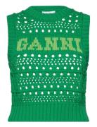 Cotton Rope Knit Designers Knitwear Jumpers Green Ganni