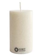 Upcycled Olive Wax Pillar Candle - Offwhite Home Decoration Candles Bl...