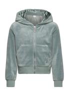 Sweatshirt Velour With Hoodie Tops Sweatshirts & Hoodies Hoodies Green...