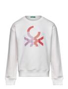 Sweater L/S Tops Sweatshirts & Hoodies Sweatshirts White United Colors...