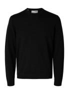 Slhtray Ls Knit Merino Crew Neck Noos Tops Knitwear Long Sleeve Knitte...