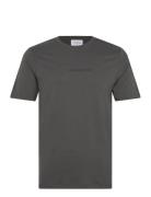 Lindbergh Print Tee S/S Tops T-Kortærmet Skjorte Grey Lindbergh