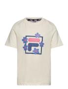 Lamstedt Graphic Tee Tops T-Kortærmet Skjorte Beige FILA