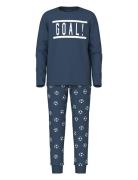 Nkmnightset Dark Denim Football Noos Pyjamassæt Navy Name It