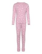 Nmfnightset Pink Butterfly Rib Noos Pyjamassæt Pink Name It