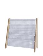 3 Sprouts Bookcase, Gingham Blue Home Kids Decor Storage Storage Baske...