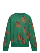 Ducks Aop Sweatshirt Tops Sweatshirts & Hoodies Sweatshirts Green Mini...