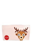 3 Sprouts Snack Bag , Roe Deer Home Meal Time Lunch Boxes Pink 3 Sprou...