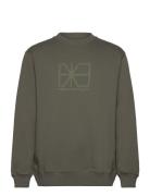 Flagline Sweatshirt Tops Sweatshirts & Hoodies Sweatshirts Green Makia