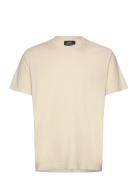 Cotton Jersey Dye Frode Tee Tops T-Kortærmet Skjorte Cream Mads Nørgaa...