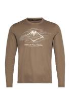 Fujitrail Logo Ls Top Sport T-Langærmet Skjorte Brown Asics