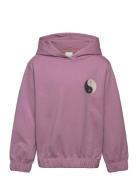 Tnlaura Os Hoodie Tops Sweatshirts & Hoodies Hoodies Purple The New