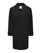 Onsjack Trenchcoat Otw Vd Trenchcoat Frakke Black ONLY & SONS