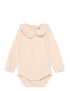 Body Ls Collar Bodies Long-sleeved Cream En Fant