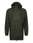 Cargo Long Jacket W3 Outerwear Rainwear Rain Coats Green Rains