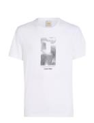 Vertical Lines Graphic T-Shirt Tops T-Kortærmet Skjorte White Calvin K...