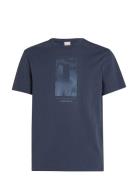 Vertical Lines Graphic T-Shirt Tops T-Kortærmet Skjorte Navy Calvin Kl...