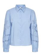 Yasm Lla Ls Shirt S. Tops Shirts Long-sleeved Blue YAS