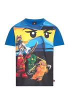 Lwtano 627 - T-Shirt S/S Tops T-Kortærmet Skjorte Blue LEGO Kidswear