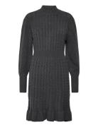 Vmvera Ls Short Knit Dress Vma Kort Kjole Grey Vero Moda