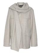 Vmpopsusan Jacket Ga Uldjakke Jakke Grey Vero Moda