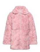 Jacket Fake Fur Jakke Pink Lindex