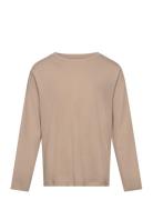 Nkmvobbo Ls Nreg Top Noos Tops T-shirts Long-sleeved T-Skjorte Beige N...