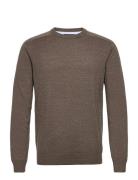 Merino Crew Knit Tops Knitwear Round Necks Brown Sebago