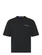 Relaxed Fit Logo Jersey T-Shirt Tops T-Kortærmet Skjorte Black Polo Ra...