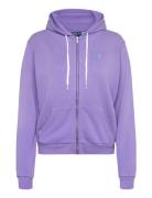 Cotton Fleece Full-Zip Hoodie Tops Sweatshirts & Hoodies Hoodies Purpl...