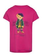 Polo Bear Cotton Jersey Tee Tops T-Kortærmet Skjorte Pink Ralph Lauren...