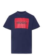 Short Sleeves Tee-Shirt Tops T-Kortærmet Skjorte Navy Hugo Kids