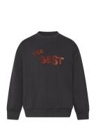 Sweatshirt Ls Tops Sweatshirts & Hoodies Sweatshirts Black Minymo