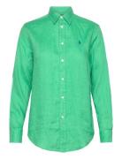 Relaxed Fit Linen Shirt Tops Shirts Long-sleeved Green Polo Ralph Laur...