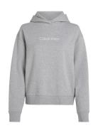 Hero Logo Hoodie Tops Sweatshirts & Hoodies Hoodies Grey Calvin Klein