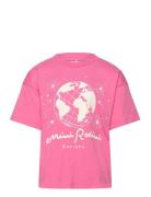 Mini Rodini Society Sp Ss Tee Tops T-Kortærmet Skjorte Pink Mini Rodin...