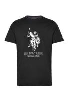 Kalle Rel Sj Uspa M Tee Tops T-Kortærmet Skjorte Black U.S. Polo Assn.