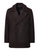 Wes Wool Peacoat Uldfrakke Frakke Brown Lexington Clothing