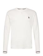 Uspa Granddad Cosimo Men Tops T-Langærmet Skjorte White U.S. Polo Assn...